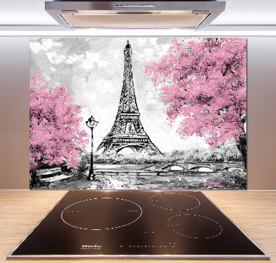 Panou sticla securizata bucatarie Turnul Eiffel din Paris