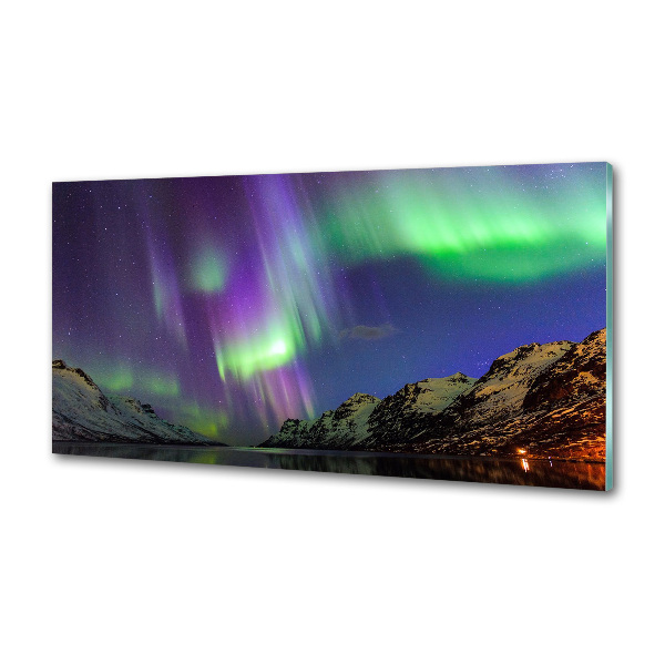 Panou perete bucătărie Aurora boreala