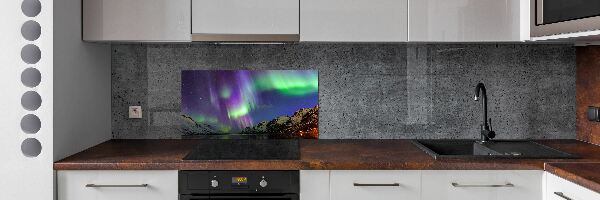 Panou perete bucătărie Aurora boreala