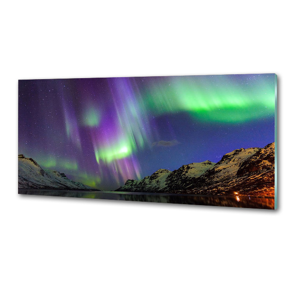 Panou perete bucătărie Aurora boreala