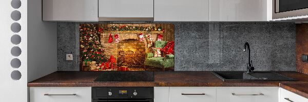 Panou sticla securizata bucatarie decorațiuni de Crăciun