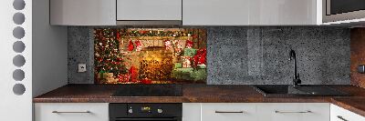Panou sticla securizata bucatarie decorațiuni de Crăciun
