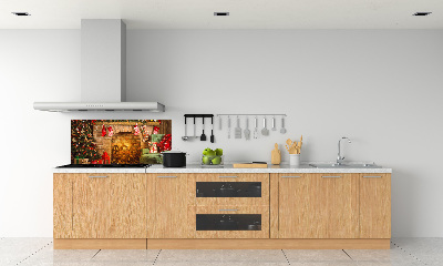 Panou sticla securizata bucatarie decorațiuni de Crăciun