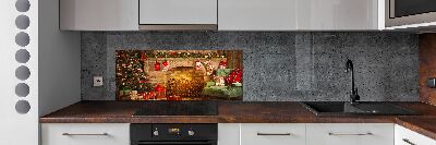 Panou sticla securizata bucatarie decorațiuni de Crăciun