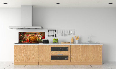 Panou sticla securizata bucatarie decorațiuni de Crăciun