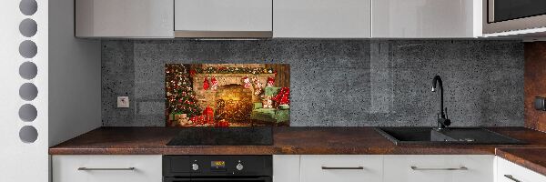 Panou sticla securizata bucatarie decorațiuni de Crăciun