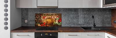 Panou sticla securizata bucatarie decorațiuni de Crăciun