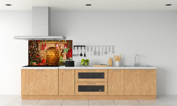 Panou sticla securizata bucatarie decorațiuni de Crăciun
