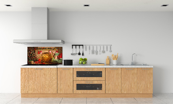 Panou sticla securizata bucatarie decorațiuni de Crăciun