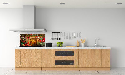Panou sticla securizata bucatarie decorațiuni de Crăciun