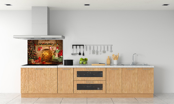 Panou sticla securizata bucatarie decorațiuni de Crăciun