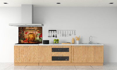Panou sticla securizata bucatarie decorațiuni de Crăciun
