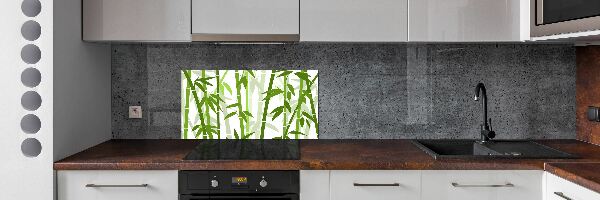 Panou sticlă decorativa bucătărie Bambus