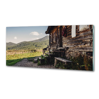 Sticlă bucătărie Casa de lemn de munte