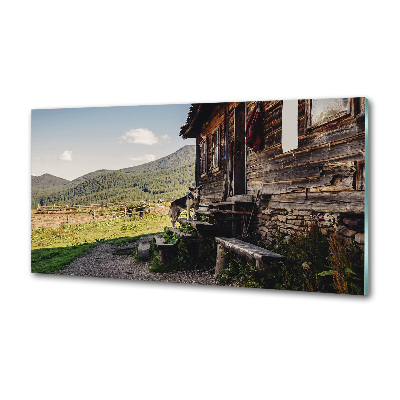 Sticlă bucătărie Casa de lemn de munte