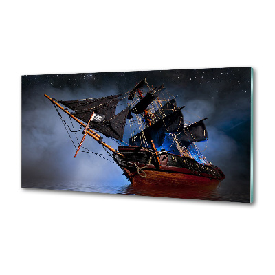 Sticlă pentru bucătărie corabie de pirati