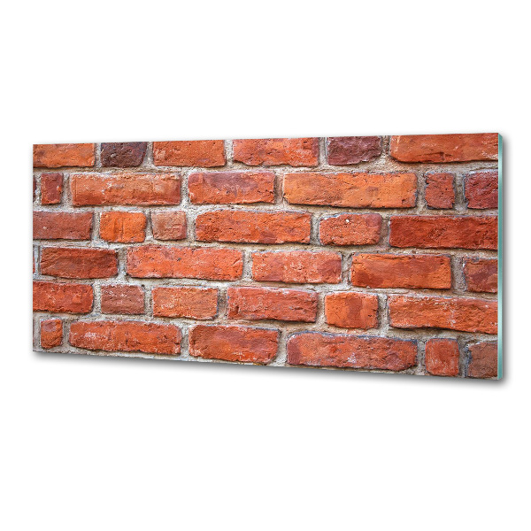 Panou sticlă decorativa bucătărie zid de cărămidă