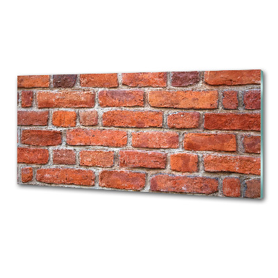 Panou sticlă decorativa bucătărie zid de cărămidă