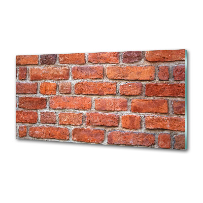 Panou sticlă decorativa bucătărie zid de cărămidă