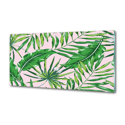 Sticlă bucătărie frunze tropicale