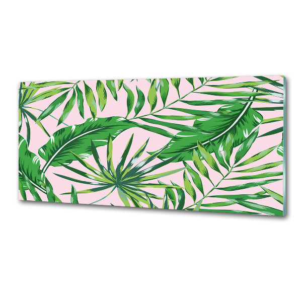 Sticlă bucătărie frunze tropicale