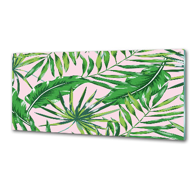 Sticlă bucătărie frunze tropicale