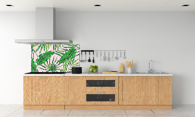 Sticlă bucătărie frunze tropicale