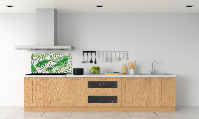 Sticlă bucătărie frunze tropicale