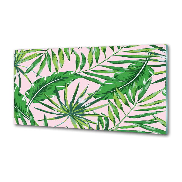 Sticlă bucătărie frunze tropicale