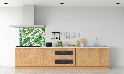 Sticlă bucătărie frunze tropicale