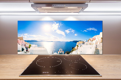 Panou sticlă bucătărie Santorini Grecia