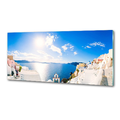 Panou sticlă bucătărie Santorini Grecia