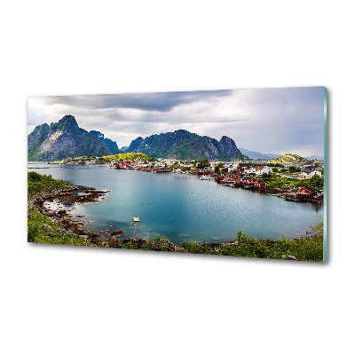 Panou sticla securizata bucatarie Lofoten din Norvegia
