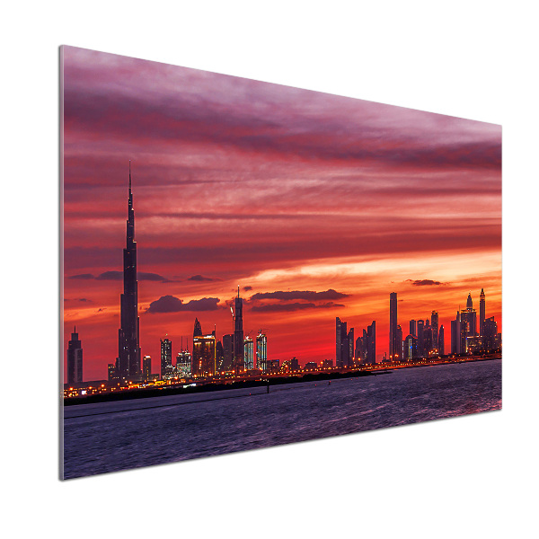 Panou sticlă bucătărie Sunset Dubai