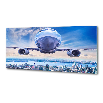 Sticlă bucătărie Avionul deasupra orașului