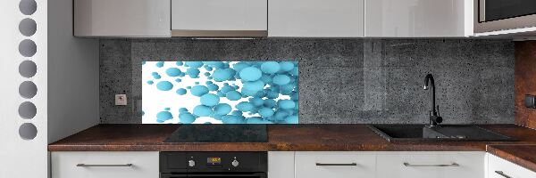 Panou sticlă decorativa bucătărie bile de abstractizare
