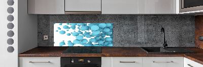 Panou sticlă decorativa bucătărie bile de abstractizare