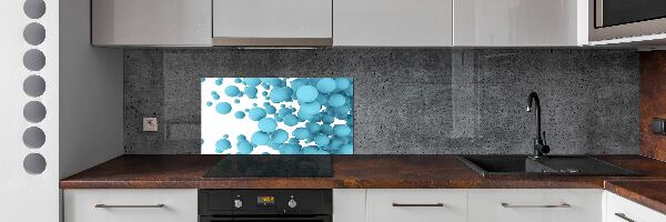 Panou sticlă decorativa bucătărie bile de abstractizare