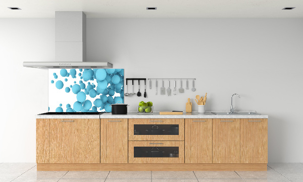 Panou sticlă decorativa bucătărie bile de abstractizare