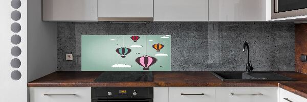 Panou sticlă decorativa bucătărie baloane care zboară