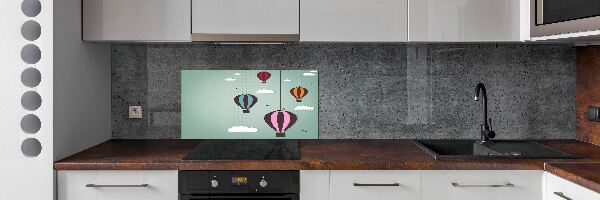 Panou sticlă decorativa bucătărie baloane care zboară