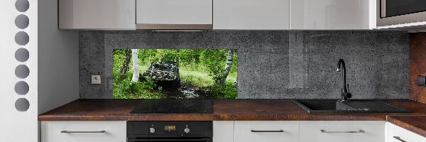 Panou sticla securizata bucatarie Jeep în pădure