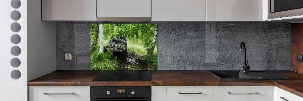 Panou sticla securizata bucatarie Jeep în pădure