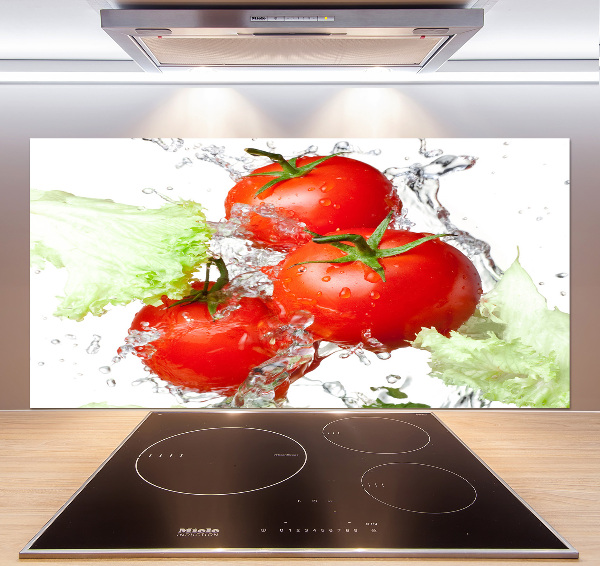 Panou sticlă bucătărie Tomate și salată