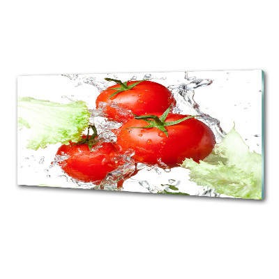 Panou sticlă bucătărie Tomate și salată