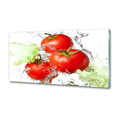 Panou sticlă bucătărie Tomate și salată