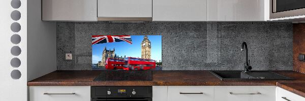 Panou sticlă bucătărie Bus din Londra