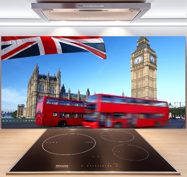 Panou sticlă bucătărie Bus din Londra