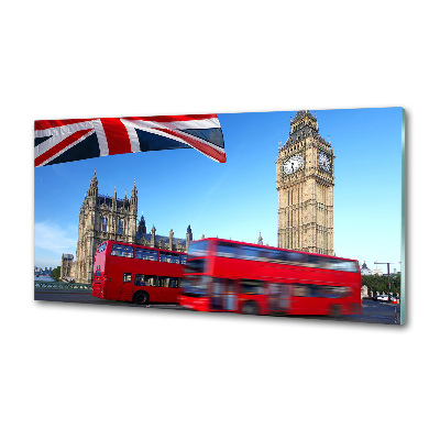 Panou sticlă bucătărie Bus din Londra