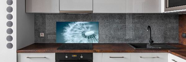 Panou sticlă decorativa bucătărie Păpădie